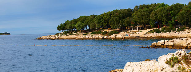 Strand Town beach Vrsar Vrsar panorama