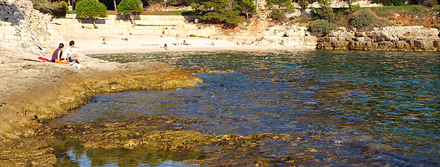 Beach Gortanova Uvala Pula panorama