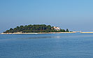 Strand Oliva beach on island st Nikola, Porec