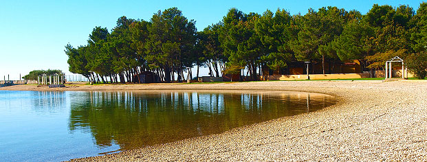 Strand Laguna Stella Maris Umag panorama