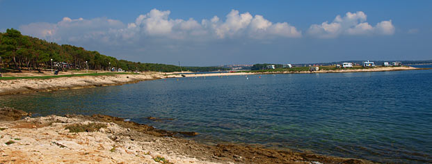 Beach Stupice Medulin panorama